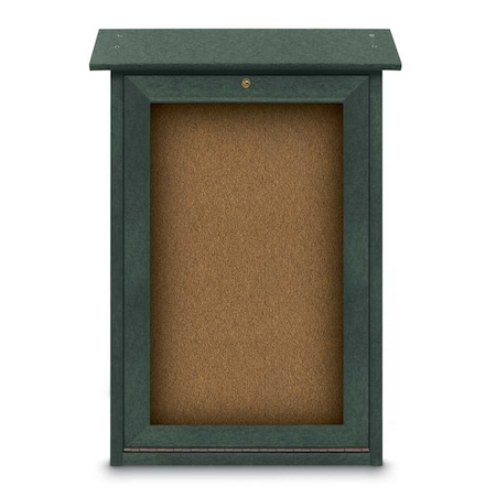 United Visual Products Outdoor Enclosed Combo Board, 48"x36", Black Frame/Black Porc & Buff UVCB4836ODB-BLKPORC-BUFF